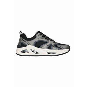 Pantofi sport cu talpa wedge si segmente din piele ecologica si material textil Uno Ego Wedge imagine