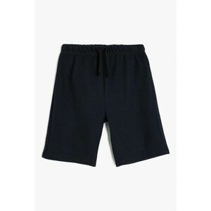 Pantaloni scurti din amestec de bumbac cu model uni imagine