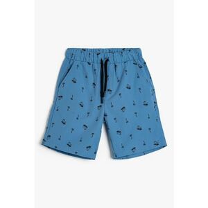 Pantaloni scurti cu buzunare laterale si imprimeu imagine