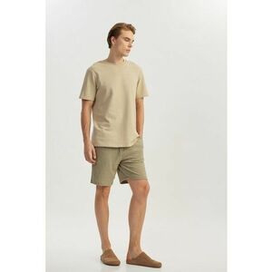 Pantaloni scurti cu model texturat si snur imagine