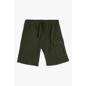 Pantaloni scurti din amestec de bumbac cu model texturat imagine