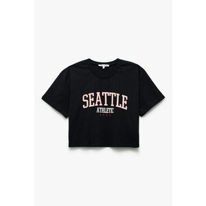 Tricou crop de bumbac imagine