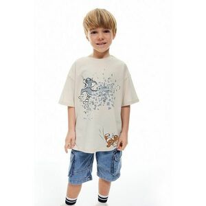 Tricou supradimensionat cu design grafic imagine