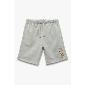 Pantaloni scurti cu snur si imprimeu text imagine