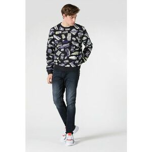 Blugi slim fit cu aspect decolorat imagine