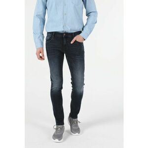 Blugi slim fit cu detalii cu aspect decolorat imagine