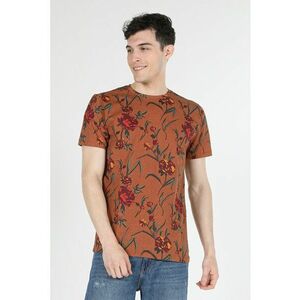 Tricou de bumbac cu model floral imagine