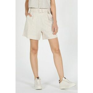 Pantaloni scurti din amestec de in cu buzunare laterale imagine