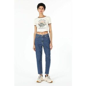 Blugi mom fit cu model cu 5 buzunare imagine