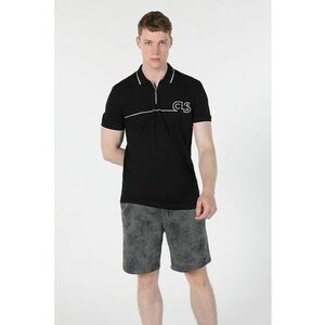 Tricou polo cu fenta cu fermoar imagine