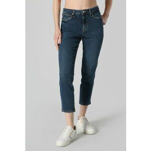 Blugi crop cu talie inalta imagine