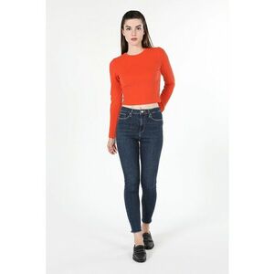 Blugi crop skinny cu talie inalta imagine