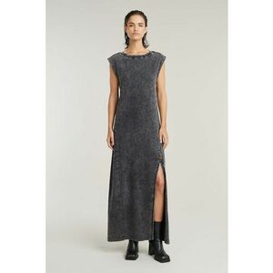 Rochie maxi din bumbac organic cu slit lateral imagine