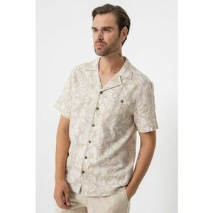 Camasa din amestec de in cu model floral imagine