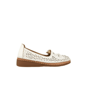 Pantofi casual - dama - D27-04158 alb - piele naturala imagine