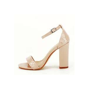 Sandale nude cu toc gros BL720 130 10668 imagine