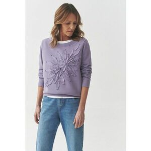 Bluza de trening cu design in relief si decolteu rotund imagine