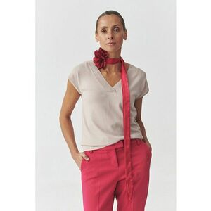 Bluza cu maneci scurte si decolteu in V imagine