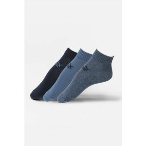 Set de sosete scurte unisex din amestec de bumbac cu logo - 3 perechi imagine