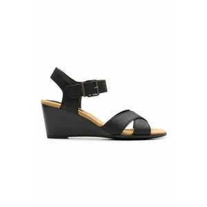 Sandale demi-wedge de piele imagine