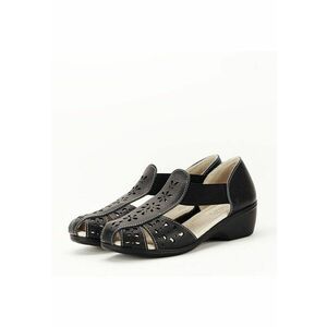 Sandale negre din piele naturala Ozana M5 5938 imagine