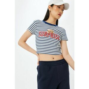 Tricou crop cambrat imagine