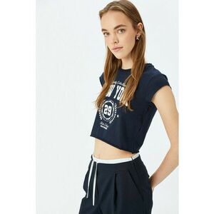 Tricou crop cambrat imagine