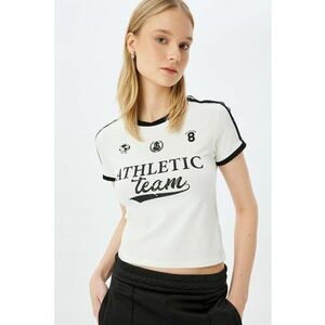 Tricou crop din amestec de bumbac imagine