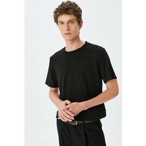 Tricou regular fit cu decolteu la baza gatului imagine