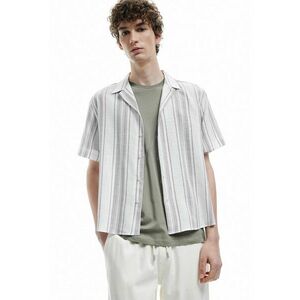 Camasa regular fit cu model in dungi si maneci scurte imagine