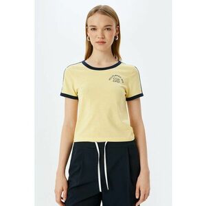 Tricou de bumbac cu detalii contrastante imagine