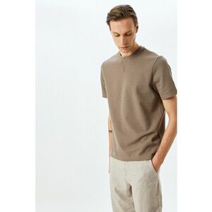 Tricou regular fit cu decolteu la baza gatului imagine