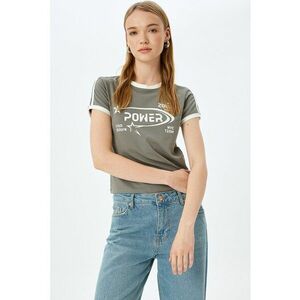 Tricou slim fit cu model text imagine