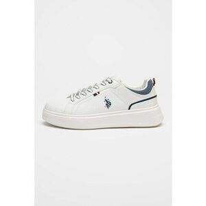 Pantofi sport wedge din piele ecologica si denim Naten imagine