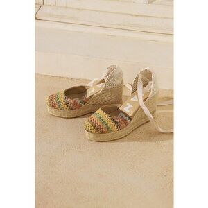 Sandale-espadrile wedge cu bareta infasurabila imagine