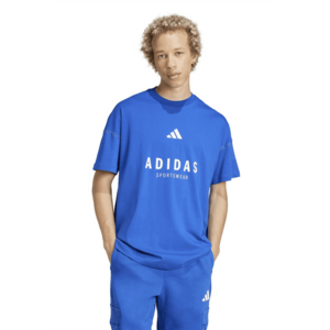 Tricou cu decolteu la baza gatului si imprimeu logo imagine