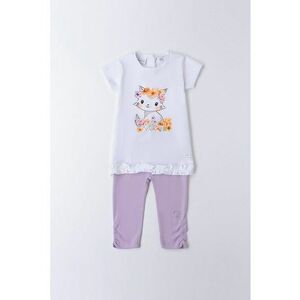 Set de colanti si tricou cu imprimeu imagine