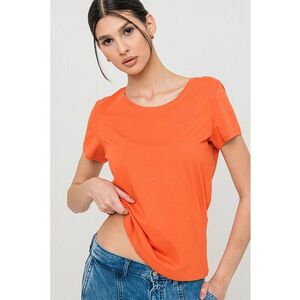 Tricou de bumbac cu decolteu rotund imagine