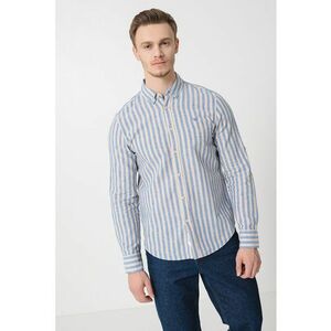 Camasa slim-fit din amestec de in cu mode in dungi imagine