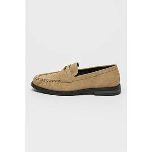 Pantofi loafer de piele intoarsa cu detaliu cu fronseuri imagine