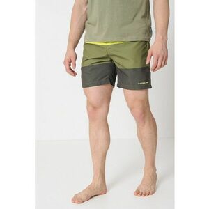 Pantaloni scurti de baie cu buzunare si model colorblock imagine