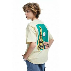 Tricou supradimensionat din bumbac cu imprimeu cu Paris imagine