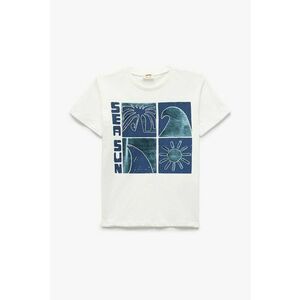 Tricou cu imprimeu contrastant imagine