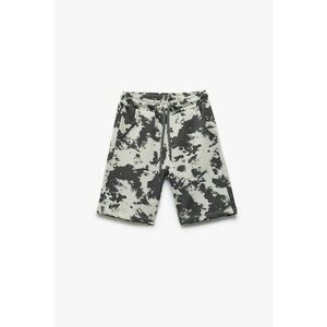 Pantaloni scurti cu model si snur de ajustare in talie imagine