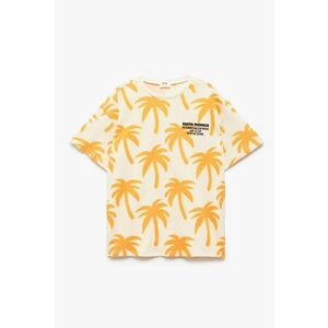Tricou cu imprimeu tropical imagine