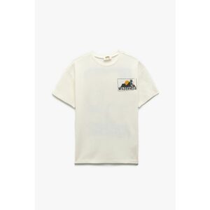 Tricou lejer cu imprimeu grafic pe partea din spate imagine