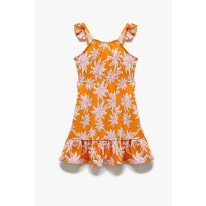 Rochie evazata cu model tropical imagine