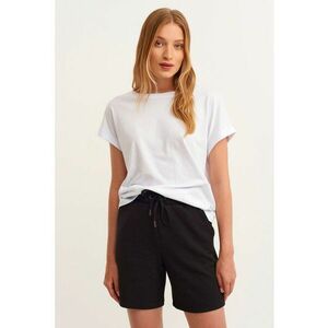 Tricou din amestec de modal cu decolteu la baza gatului imagine