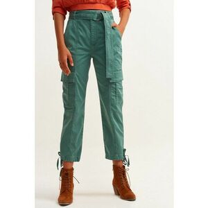 Pantaloni crop cargo cu o curea imagine