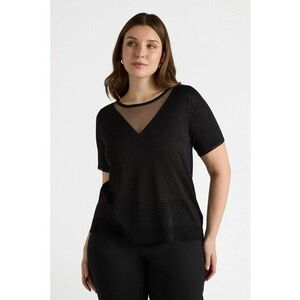 Tricou cu insertii semitransparente imagine